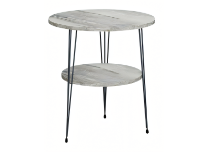 Beistelltisch aus Metall in Grau modern eleganter Wohnstil