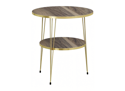 Beistelltisch aus Metall in Braun modern eleganter Wohnzimmertisch