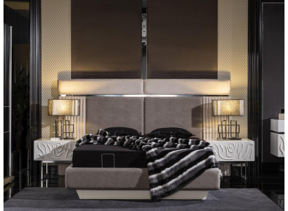 Elegantes weißes Schlafzimmer-Set aus Holz mit modernem Design