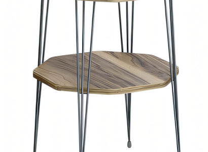 Beistelltisch aus Metall in Braun modern eleganter Stil