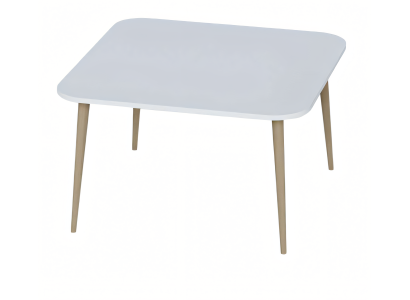 Eleganter weißer Couchtisch aus Holz im modernen Stil