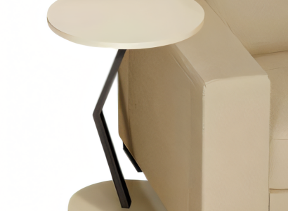 Beistelltisch aus Holz in Beige modern elegant