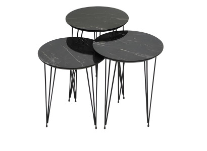 Schwarze Holztisch im modernen Design