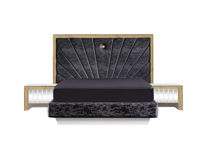 Elegantes weißes Schlafzimmermöbel-Set aus Holz mit modernen Design