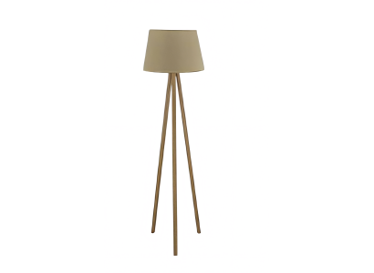 Beige Holz Stehlampe im eleganten Design für modernes und klassisches
