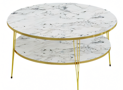 Weißer Holz-Couchtisch im modernen Design