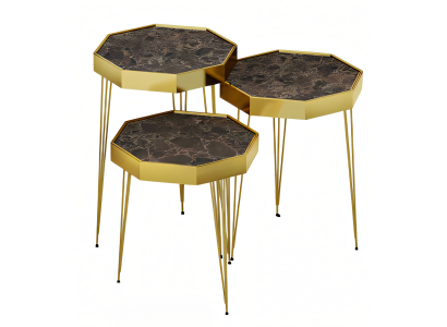 Beistelltisch Holz Braun Modern Elegant