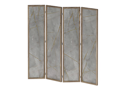 Moderner grauer Raumteiler aus MDF für stilvolle Wohnraumgestaltung