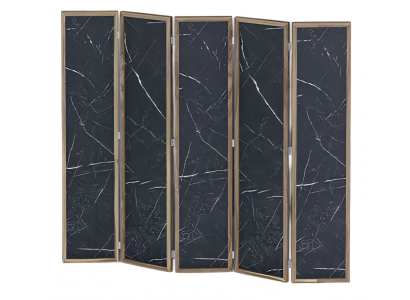 Moderner schwarzer Raumteiler aus Stoff für stilvolle Raumgestaltung