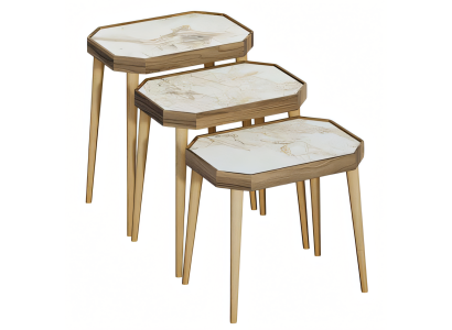 Beistelltisch Holz Beige Modern Elegant
