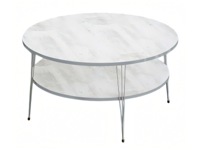 Eleganter weißer Couchtisch aus Holz mit modernem Design