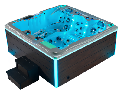 Sprudelbad Outdoor Whirlpool Hydromassagewanne Massagebad Hot Tub 210x210cm