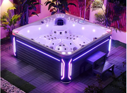 Whirlpool Blubberbad Hydromassagewanne Außenwhirlpool Whirlwanne 210x210 cm