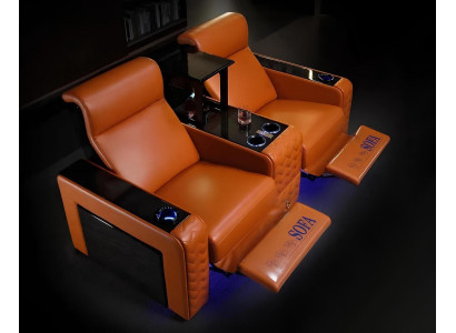 Kinosessel mit Lederausstattung  Perfekt für Ihr Heimkino und luxuriösen Komfort