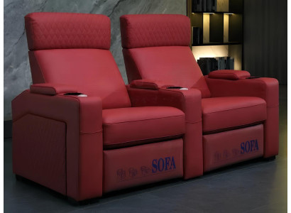 Kinosofa 2 Sitzer mit verstellbaren Armlehnen – Für maximalen Sitzkomfort.