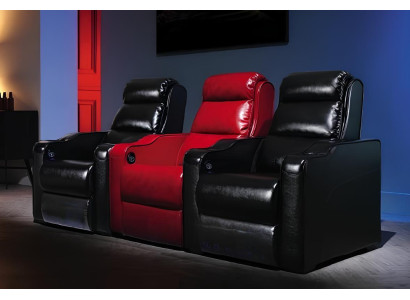 Kinosessel mit integriertem Fußhocker – Für gemütliche Kinoabende zuhause.