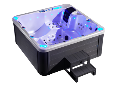 Whirlwanne Hydromassagewanne Whirlpool Blubberbad Spa-Bad Sprudelbad 190x190 cm