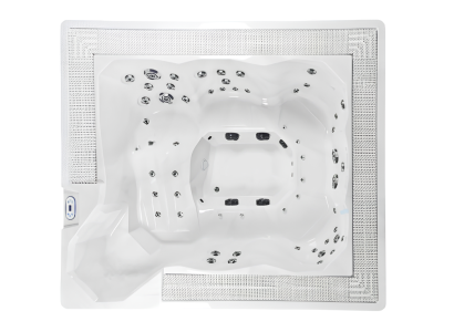 Outdoor Whirlpool Hydromassagewanne Massagebad Hot Tub Sprudelbad 257x219cm