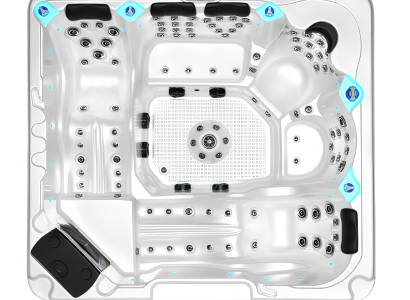 Whirlpool Outdoor-Spa Hydromassagewanne Relaxpool Außenwhirlpool 250x230cm