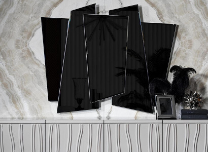 Transparenter moderner Glas Spiegel stilvolles Dekor für Zuhause