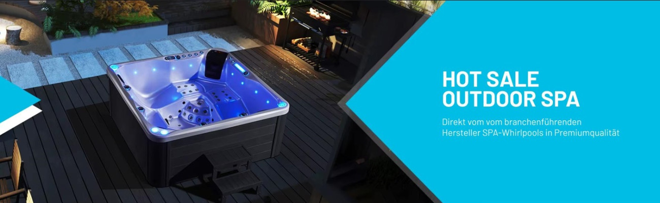 Whirlpool Whirlwanne Garten Bad Outdoor-Spa Erholungsbecken 210x210 cm