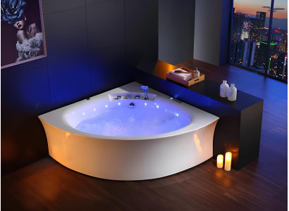 Badewanne Whirlpool Blubberbad Hydromassagewanne Spa-Bad Whirlwanne 155x155 cm