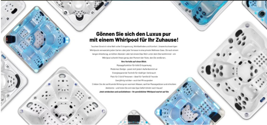Whirlpool Blubberbad Hydromassagewanne Badewanne Whirlwanne 186x122 cm