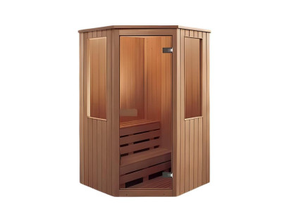 Sauna Heimsauna Saunakabine Saunaraum Massivholzsauna Dampfsauna 135x135 cm