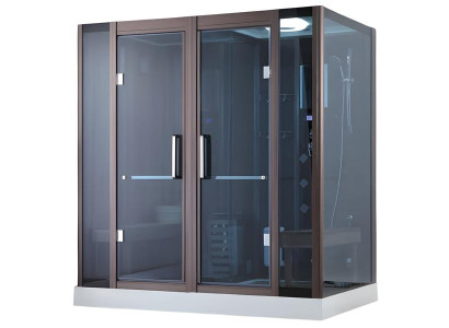 Dampfbadkabine Sauna-Duschkombination Saunakabine Wellnessdusche 200x130 cm