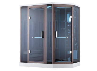 Sauna 2-in-1 Wellnesskabine Duschkabine Dampfsauna Wellnesskabine 190x120 cm