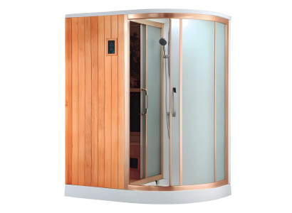 Saunakabine Dusche mit Sauna Dampfsauna Wellnesskabine Kombisauna 172x110 cm