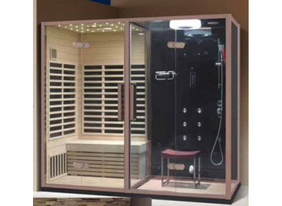 Sauna Saunakabine Multifunktionsdusche Dusch-Sauna-Kombination 200x120 cm