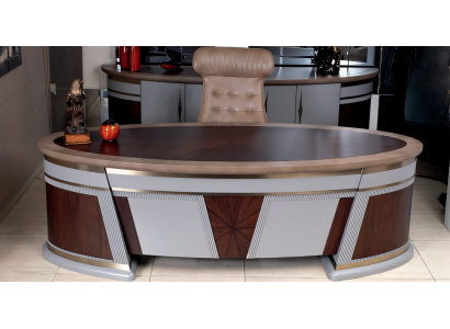 Arbeitszimmer-Set aus Holz in warmem Braun modern elegant