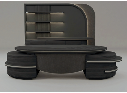 Arbeitszimmer-Set Grau Holz Modernes Design