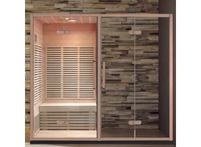 Sauna Saunakabine Wellnesskabine Kombisauna Dampfduschkabine 200x100 cm