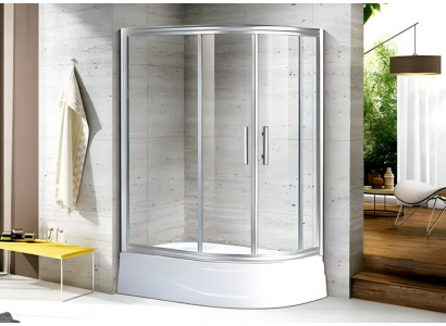 Schiebetür Dusche Duschraum Duschkabine Eckdusche Duschabtrennung 120x80 cm