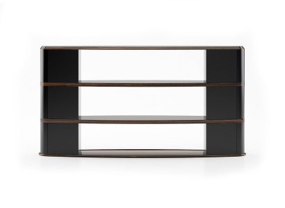 Elegantes Holz Bücherregal in warmem Braun für stilvolle Räume