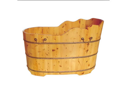 Holzbadewanne Badewanne Entspannungsbad Holzzuber Freistehende Wanne 120x65 cm
