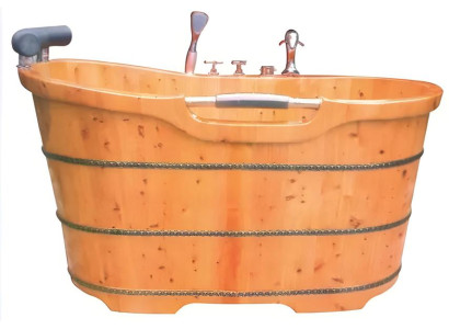 Fitovanna Wellnesswanne Entspannungsbad Badezuber Holzbadewanne 135x70 cm