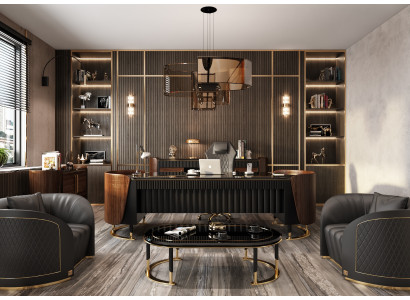 Stilvolle Büro Einrichtung Designer Schreibtisch Bürosessel Tisch