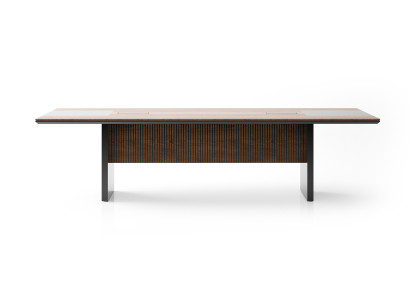 Eleganter brauner Holz-Konferenztisch im modernen Design