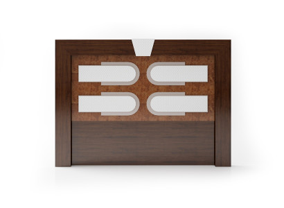 Moderne Schrankwank Elegante Arbeitszimmer Holzfurnier Edle Möbel