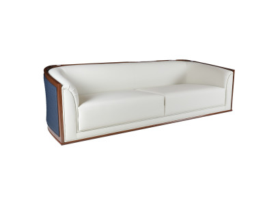 Moderner weißer Stoff 3-Sitzer Sofa in elegantem Design