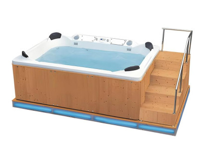 Hydromassagewanne Massagebecken Whirlpool Blubberbad Spa-Bad 356x202 cm