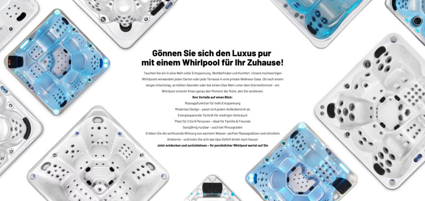 Whirlpool Blubberbad Hydromassagewanne Spa-Bad Whirlwanne 220x235 cm