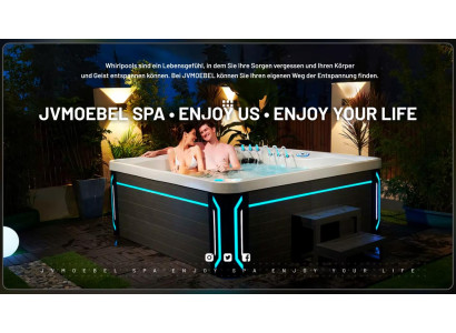 Whirlwanne Whirlpool Blubberbad Hydromassagewanne Spa-Bad Sprudelbad 215x160 cm