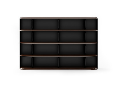 Elegantes braunes Holz Bücherregal im modernen Design