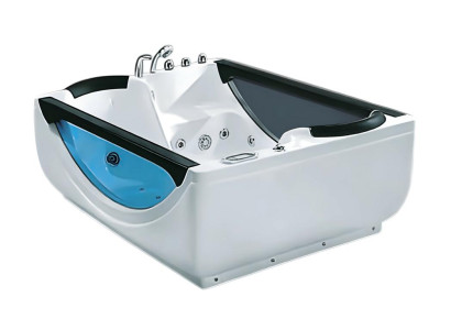Massagebad Whirlpool Whirlwanne Hot Tub Blubberbad Hydromassagewanne 180x130 cm