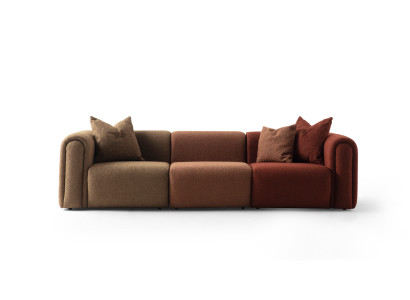 Modernes 4-Sitzer Sofa Textil Mehrfarbig Elegant
