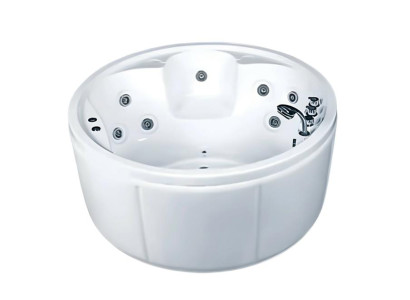 Whirlwanne Whirlpool Blubberbad Hydromassagewanne Spa-Bad Sprudelbad 150x150 cm